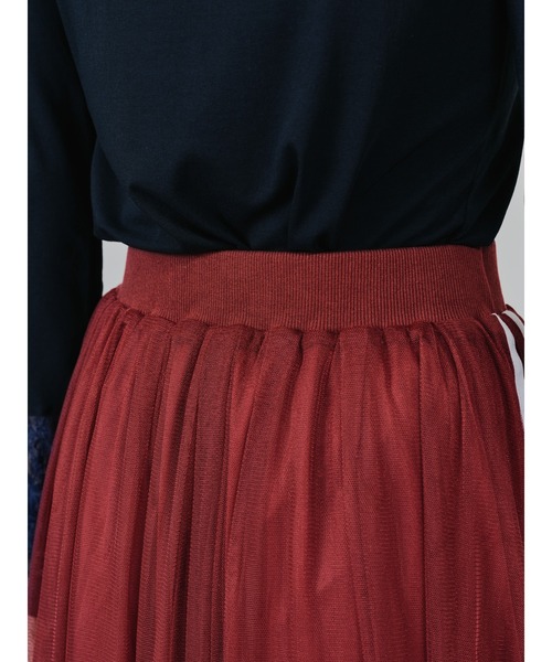 DOLLUPOOPS（ドールアップウップス）の「サイドラインチュールスカート（スカート・レディース・ブラック/チャコールグレー/レッド・38）」の9枚目の写真