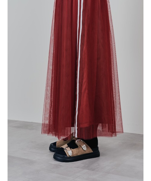 DOLLUPOOPS（ドールアップウップス）の「サイドラインチュールスカート（スカート・レディース・ブラック/チャコールグレー/レッド・38）」の10枚目の写真