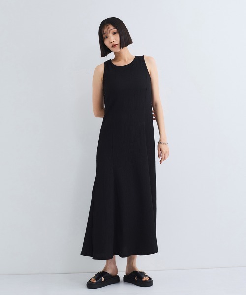 VICKY（ビッキー）の「シャーリングジャージーワンピース≪洗濯機で洗える≫（ワンピース・レディース・ブラック/ブラウン・M）」の12枚目の写真