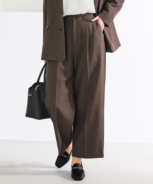 GLACIER lusso(グラシアルッソ)の「【抗菌防臭】ストレートパンツ(スラックス・レディース・グレー系その他/ブラウン系その他・S/M/LL/L)」の2枚目の写真