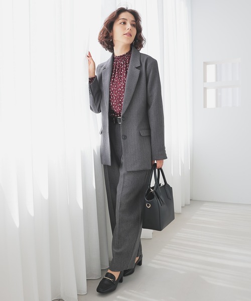 GLACIER lusso(グラシアルッソ)の「【抗菌防臭】ストレートパンツ(スラックス・レディース・グレー系その他/ブラウン系その他・S/M/LL/L)」の3枚目の写真