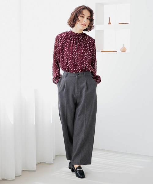 GLACIER lusso(グラシアルッソ)の「【抗菌防臭】ストレートパンツ(スラックス・レディース・グレー系その他/ブラウン系その他・S/M/LL/L)」の4枚目の写真