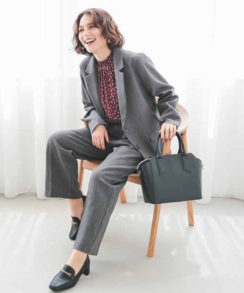 GLACIER lusso(グラシアルッソ)の「【抗菌防臭】ストレートパンツ(スラックス・レディース・グレー系その他/ブラウン系その他・S/M/LL/L)」の6枚目の写真