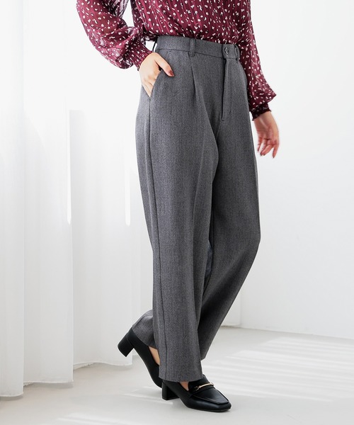 GLACIER lusso(グラシアルッソ)の「【抗菌防臭】ストレートパンツ(スラックス・レディース・グレー系その他/ブラウン系その他・S/M/LL/L)」の7枚目の写真