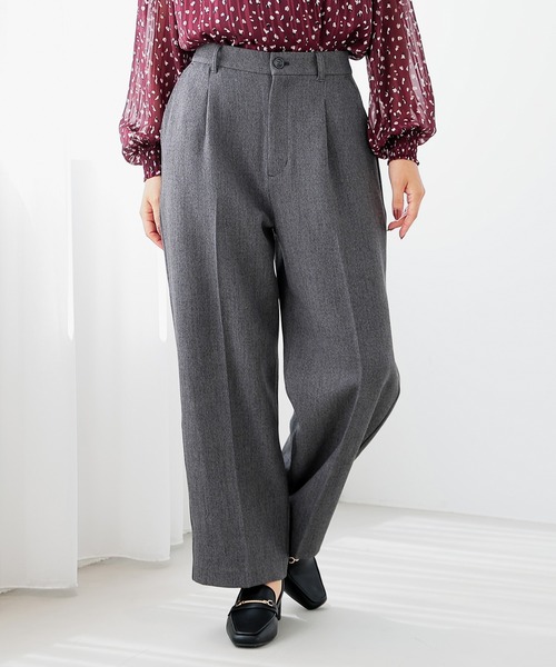 GLACIER lusso(グラシアルッソ)の「【抗菌防臭】ストレートパンツ(スラックス・レディース・グレー系その他/ブラウン系その他・S/M/LL/L)」の8枚目の写真