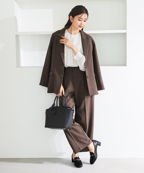 GLACIER lusso(グラシアルッソ)の「【抗菌防臭】ストレートパンツ(スラックス・レディース・グレー系その他/ブラウン系その他・S/M/LL/L)」の9枚目の写真