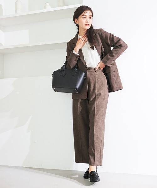 GLACIER lusso(グラシアルッソ)の「【抗菌防臭】ストレートパンツ(スラックス・レディース・グレー系その他/ブラウン系その他・S/M/LL/L)」の10枚目の写真