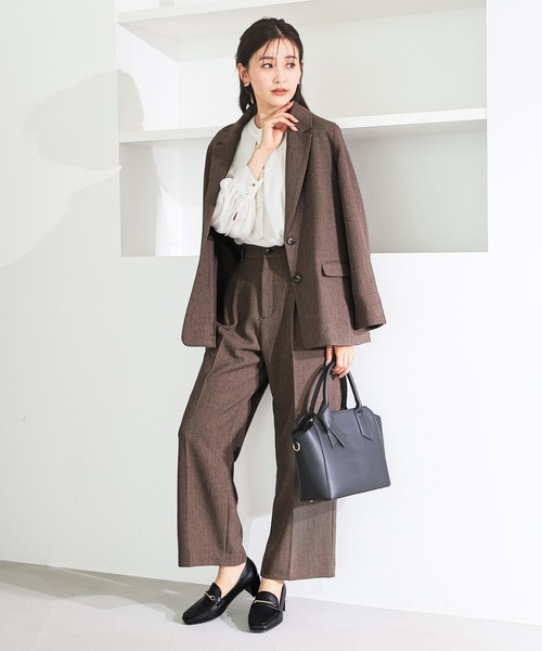 GLACIER lusso(グラシアルッソ)の「【抗菌防臭】ストレートパンツ(スラックス・レディース・グレー系その他/ブラウン系その他・S/M/LL/L)」の11枚目の写真