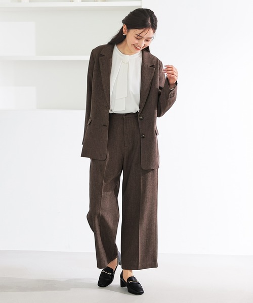 GLACIER lusso(グラシアルッソ)の「【抗菌防臭】ストレートパンツ(スラックス・レディース・グレー系その他/ブラウン系その他・S/M/LL/L)」の13枚目の写真