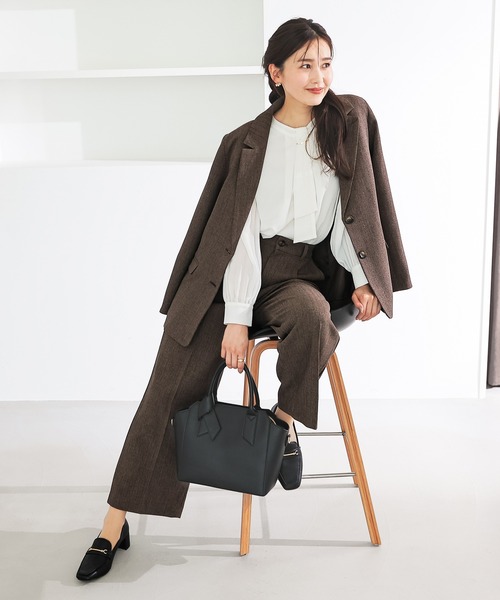 GLACIER lusso(グラシアルッソ)の「【抗菌防臭】ストレートパンツ(スラックス・レディース・グレー系その他/ブラウン系その他・S/M/LL/L)」の14枚目の写真