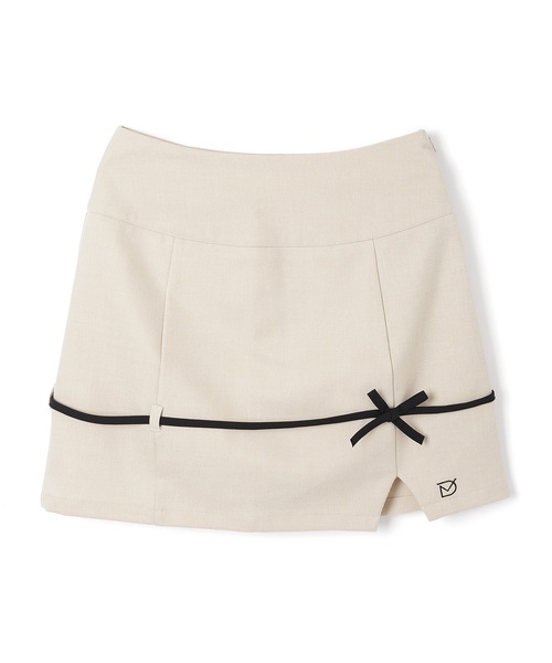 M DOLLY(エムドリー)の「*M DOLLY original*playful ribbon mini skirt/プレイフルリボンミニスカート(スカート・レディース・アイボリー/グレー・S/M)」の16枚目の写真