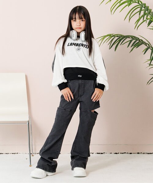 algy(アルジー)の「クロップドロンT&タンクセット(Tシャツ/カットソー・キッズ・ブラック/オフホワイト/ラベンダー・XX-SMALL/X-SMALL/SMALL/MEDIUM)」の5枚目の写真