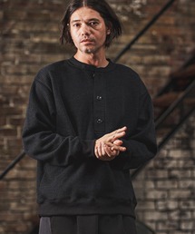 CAMBIO | msw1738- ウール混ビッグワッフルヘンリーネックニットソー(CAM-6649)(Tシャツ/カットソー)