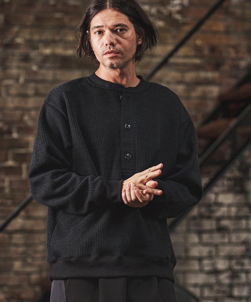 【週末SALE】ドゥーズィエムクラス アメリカーナ ワッフルヘンリー カットソー AMERICANA/アメリカーナ】 WAFFLE LONGSLEEVE Tシャツ（Tシャツ