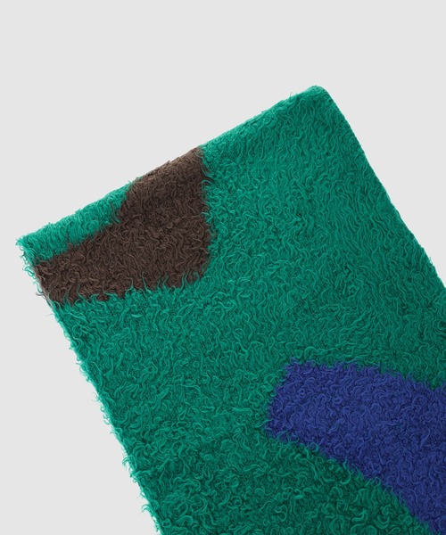 KHOKI（コッキ）の「Jacquard-design muffler（マフラー・メンズ・レッド/グリーン/ブラック・FREE）」の10枚目の写真