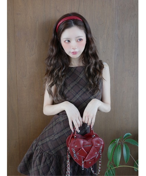 Darich（ダーリッチ）の「タータンチェックノースリミニワンピース