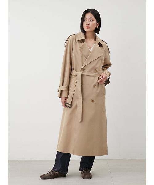 【新品未使用タグ付き】ミラオーウェン トレンチコート オーバーサイズトレンチコート（トレンチコート）｜Mila Owen