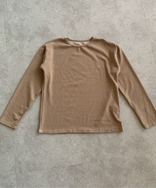 SHEPP(シープ)の「オーバーシルエット ボーダーロンT(Tシャツ/カットソー・レディース・ブラック/ブラウン/ホワイト・L/M)」の21枚目の写真