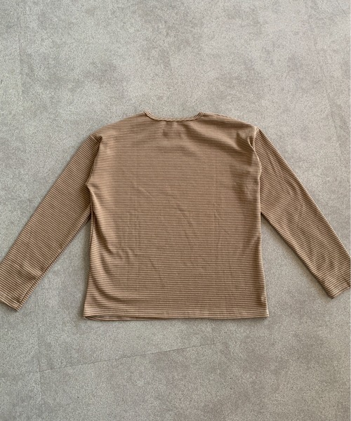SHEPP(シープ)の「オーバーシルエット ボーダーロンT(Tシャツ/カットソー・レディース・ブラック/ブラウン/ホワイト・L/M)」の22枚目の写真