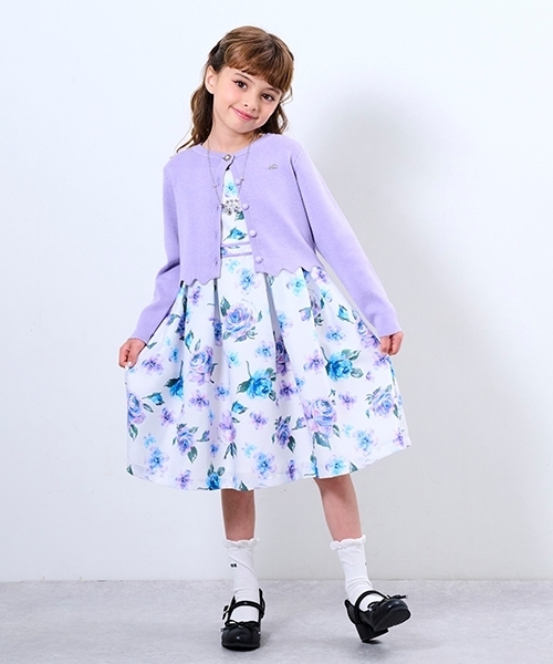 アナスイミニ　花柄ワンピース　130 ANNA SUI mini（アナスイミニ）キッズ用花柄ワンピース130*秋冬 ANNA