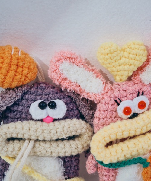 macaroni edge（マカロニエッジ）の「〈macaroni edge/マカロニエッジ〉毛糸のマスコット キーケース うさぎ（キーケース/キーアクセサリー・レディース・グレー/ピンク/ブラック/ホワイト・ONE SIZE）」の14枚目の写真