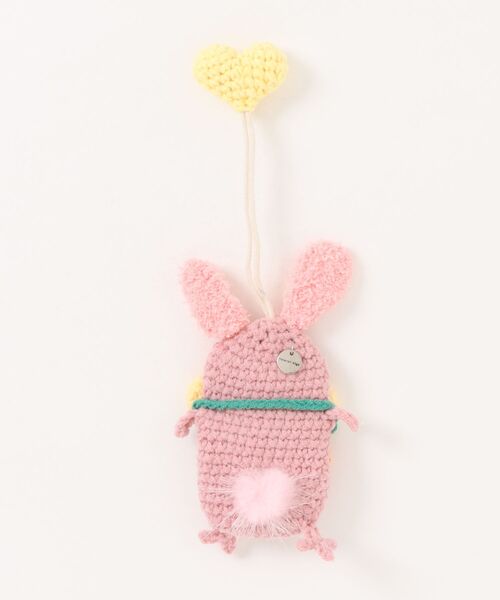 macaroni edge（マカロニエッジ）の「〈macaroni edge/マカロニエッジ〉毛糸のマスコット キーケース うさぎ（キーケース/キーアクセサリー・レディース・グレー/ピンク/ブラック/ホワイト・ONE SIZE）」の16枚目の写真