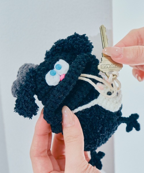 macaroni edge（マカロニエッジ）の「〈macaroni edge/マカロニエッジ〉毛糸のマスコット キーケース うさぎ（キーケース/キーアクセサリー・レディース・グレー/ピンク/ブラック/ホワイト・ONE SIZE）」の18枚目の写真