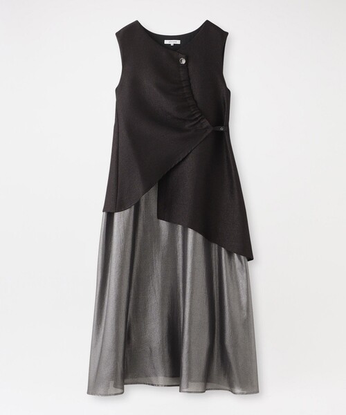 LOVELESS（ラブレス）の「メタリックワンピース（ワンピース・レディース・ベージュ系その他/シルバー系その他/ブラック・36/34）」の2枚目の写真