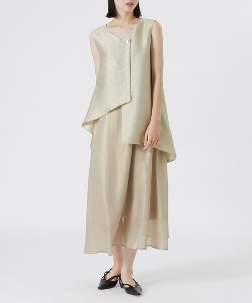 LOVELESS（ラブレス）の「メタリックワンピース（ワンピース・レディース・ベージュ系その他/シルバー系その他/ブラック・36/34）」の9枚目の写真