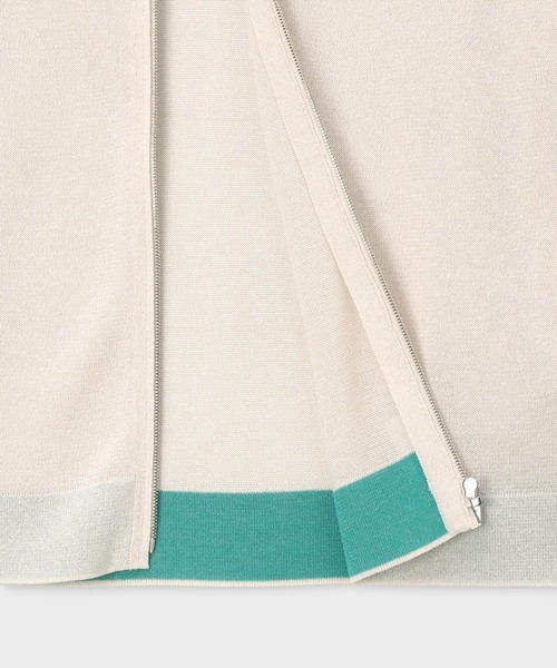 Paul Smith（ポールスミス）の「ウィメンズ シアー ニット ブルゾン / 255225 KN131（カーディガン/ボレロ・レディース・オフホワイト/ブラック・MEDIUM）」の16枚目の写真