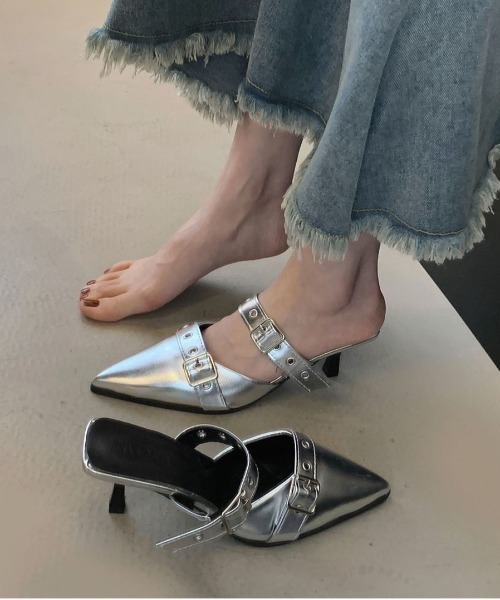 WEGO(ウィゴー)の「WEGO/スクエアトゥヒールパンプス(パンプス・レディース・シルバー/ホワイト/ブラック・MEDIUM/LARGE)」の20枚目の写真