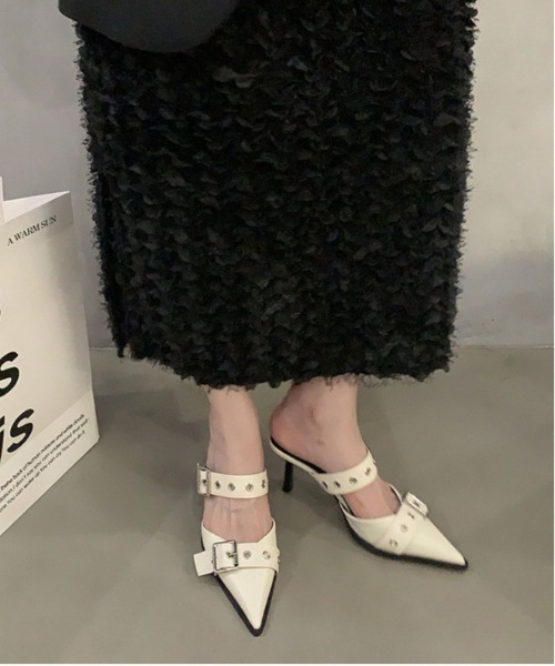 WEGO(ウィゴー)の「WEGO/スクエアトゥヒールパンプス(パンプス・レディース・シルバー/ホワイト/ブラック・MEDIUM/LARGE)」の13枚目の写真