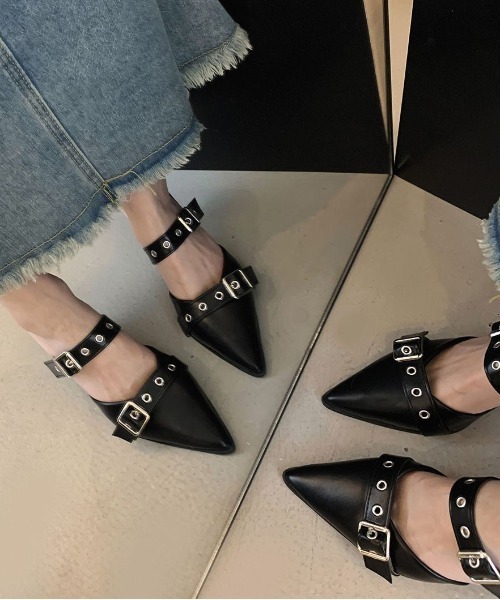 WEGO(ウィゴー)の「WEGO/スクエアトゥヒールパンプス(パンプス・レディース・シルバー/ホワイト/ブラック・MEDIUM/LARGE)」の19枚目の写真