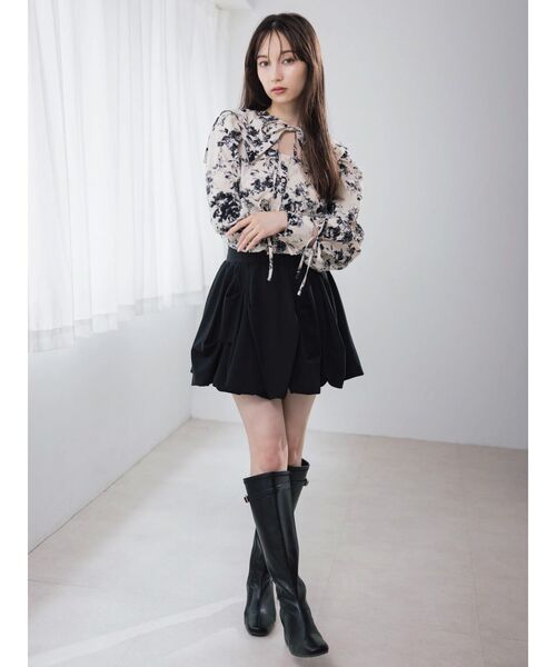 dazzlin（ダズリン）の「オープンリボンブラウス（シャツ/ブラウス・レディース・オフホワイト/ベージュ/ピンク/アイボリー・FREE）」の6枚目の写真