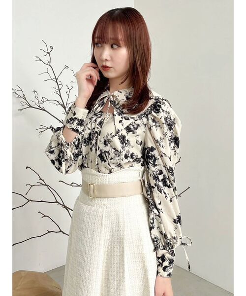 dazzlin（ダズリン）の「オープンリボンブラウス（シャツ/ブラウス・レディース・オフホワイト/ベージュ/ピンク/アイボリー・FREE）」の8枚目の写真