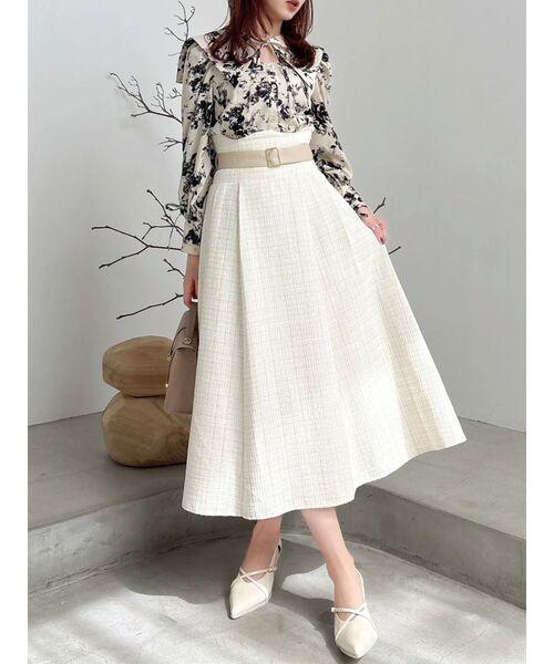 dazzlin（ダズリン）の「オープンリボンブラウス（シャツ/ブラウス・レディース・オフホワイト/ベージュ/ピンク/アイボリー・FREE）」の12枚目の写真