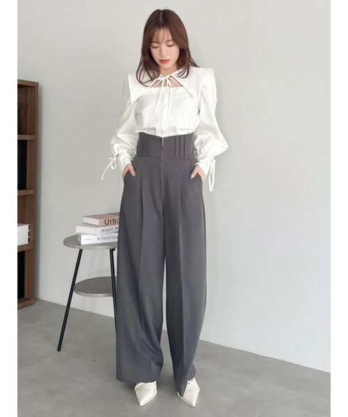 dazzlin（ダズリン）の「オープンリボンブラウス（シャツ/ブラウス・レディース・オフホワイト/ベージュ/ピンク/アイボリー・FREE）」の20枚目の写真