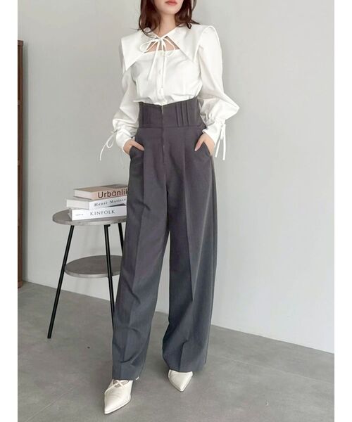 dazzlin（ダズリン）の「オープンリボンブラウス（シャツ/ブラウス・レディース・オフホワイト/ベージュ/ピンク/アイボリー・FREE）」の21枚目の写真