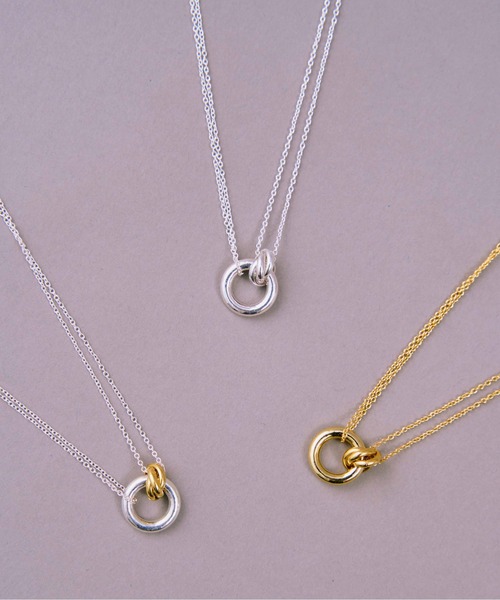 LAPUIS（ラピュイ）の「LAPUIS(ラピュイ)Coil Circle necklace（ネックレス・レディース・ゴールド/マルチ/シルバー・FREE）」の9枚目の写真