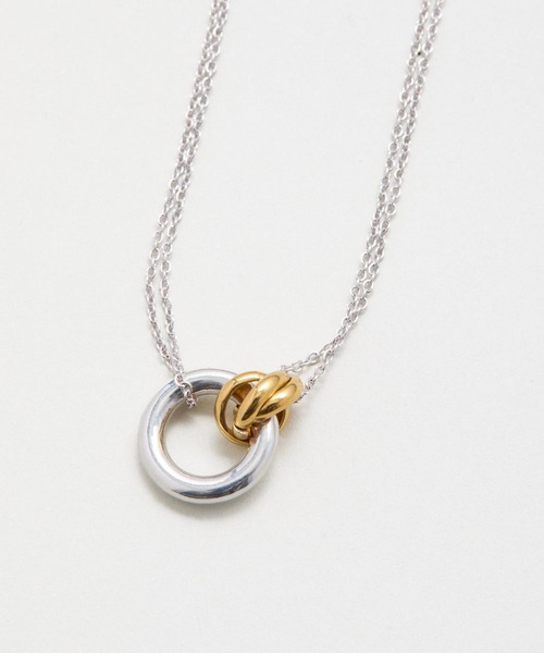 LAPUIS（ラピュイ）の「LAPUIS(ラピュイ)Coil Circle necklace（ネックレス・レディース・ゴールド/マルチ/シルバー・FREE）」の15枚目の写真