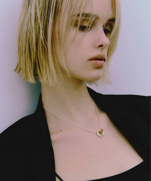 LAPUIS（ラピュイ）の「LAPUIS(ラピュイ)Coil Circle necklace（ネックレス・レディース・ゴールド/マルチ/シルバー・FREE）」の7枚目の写真