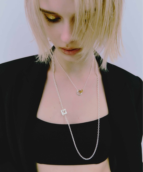 LAPUIS（ラピュイ）の「LAPUIS(ラピュイ)Coil Circle necklace（ネックレス・レディース・ゴールド/マルチ/シルバー・FREE）」の5枚目の写真