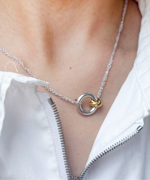 LAPUIS（ラピュイ）の「LAPUIS(ラピュイ)Coil Circle necklace（ネックレス・レディース・ゴールド/マルチ/シルバー・FREE）」の18枚目の写真