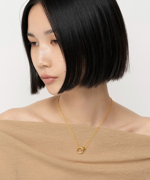 LAPUIS（ラピュイ）の「LAPUIS(ラピュイ)Coil Circle necklace（ネックレス・レディース・ゴールド/マルチ/シルバー・FREE）」の20枚目の写真