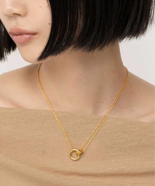 LAPUIS（ラピュイ）の「LAPUIS(ラピュイ)Coil Circle necklace（ネックレス・レディース・ゴールド/マルチ/シルバー・FREE）」の22枚目の写真