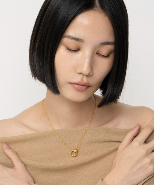 LAPUIS（ラピュイ）の「LAPUIS(ラピュイ)Coil Circle necklace（ネックレス・レディース・ゴールド/マルチ/シルバー・FREE）」の19枚目の写真