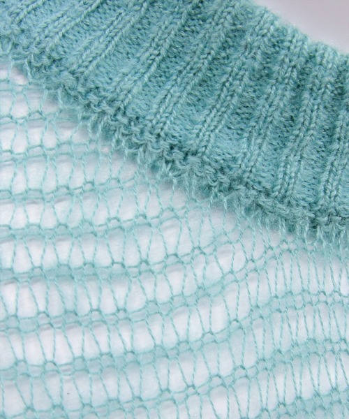 clear（クリア）の「ナンバリング透かしニットトップス[カジュアル 着回し抜群 大人]（ニット/セーター・レディース・ネイビー/グリーン/ボルドー・F）」の7枚目の写真