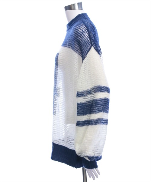 clear（クリア）の「ナンバリング透かしニットトップス[カジュアル 着回し抜群 大人]（ニット/セーター・レディース・ネイビー/グリーン/ボルドー・F）」の10枚目の写真