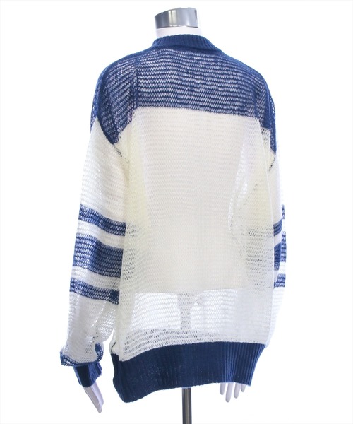 clear（クリア）の「ナンバリング透かしニットトップス[カジュアル 着回し抜群 大人]（ニット/セーター・レディース・ネイビー/グリーン/ボルドー・F）」の11枚目の写真