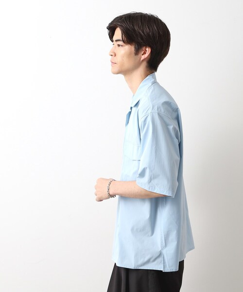 THE SHOP TK (ザ ショップ ティーケー )の「CAVEダブルフラップ半袖シャツ【吸水速乾/ストレッチ/洗濯機OK】(シャツ/ブラウス・メンズ・ライトベージュ/サックスブルー/ネイビー・02/03/04)」の8枚目の写真